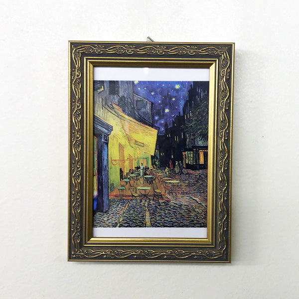 Picture frame, wall-mounted photo frame, antique gold, postcard size, A6, gold color, wedding gift, baby gift, interior decoration, original