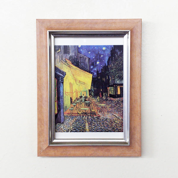 Wall-mounted photo frame, khaki stain, postcard size, A6, antique, wedding gift, baby gift, interior decoration, original