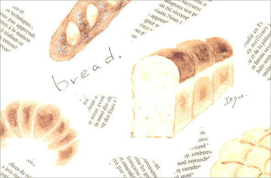 Postcard marron125 "Bread" 100 x 150 mm Illustrator Watercolor Cute