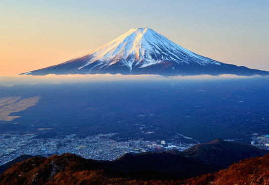 ポストカード 日本風景「夜明けの富士山」105×150mm カラー写真 観光内 名所 郵便はがき
