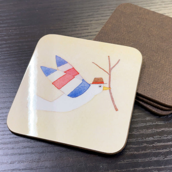 コースター 山田和明 モノポの巣「前衛派」90×90mm イラスト キッチン用品