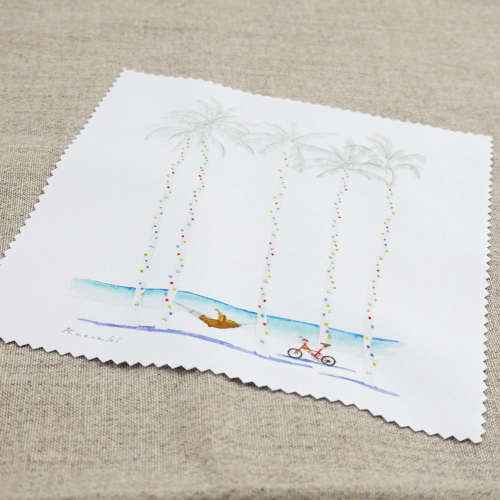 Cleaning Cloth Kazuaki Yamada "Summer Afternoon" 150 x 150 mm Picture Book Author Animals Musical Instruments