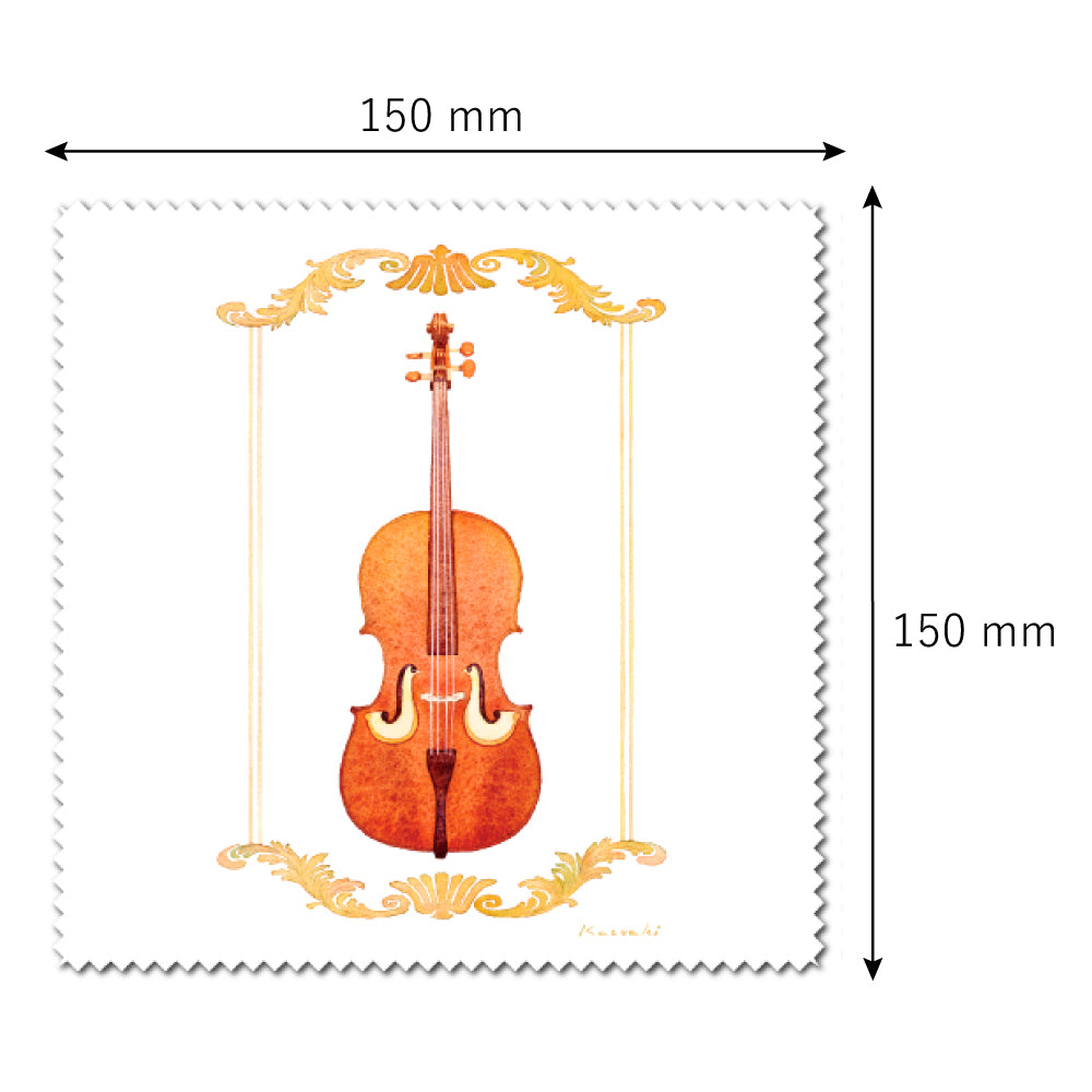 Cleaning Cloth Set of 4 3 Kazuaki Yamada 150 x 150 mm Picture Book Author Musical Instrument Pattern