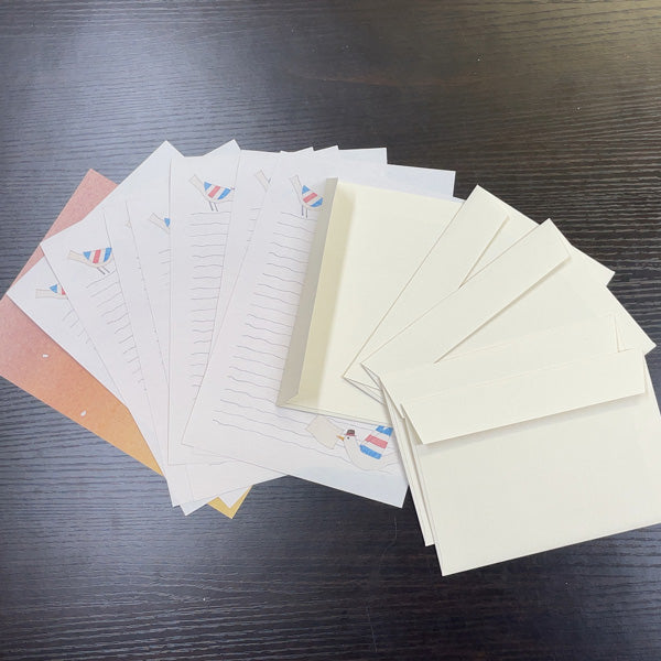 Letter set by Kazuaki Yamada, Monopo no Su "To Reach You" illustration, 10 sheets of letter paper, 5 envelopes