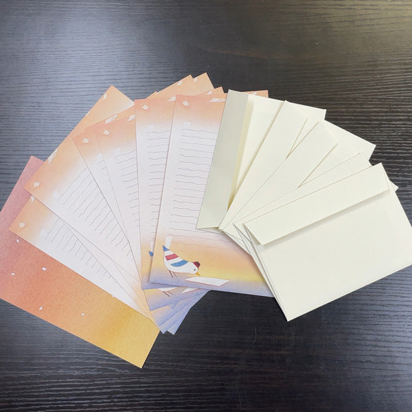 Letter set by Kazuaki Yamada, Monopo no Su "Knowing Feelings" illustration, 10 sheets of letter paper, 5 envelopes