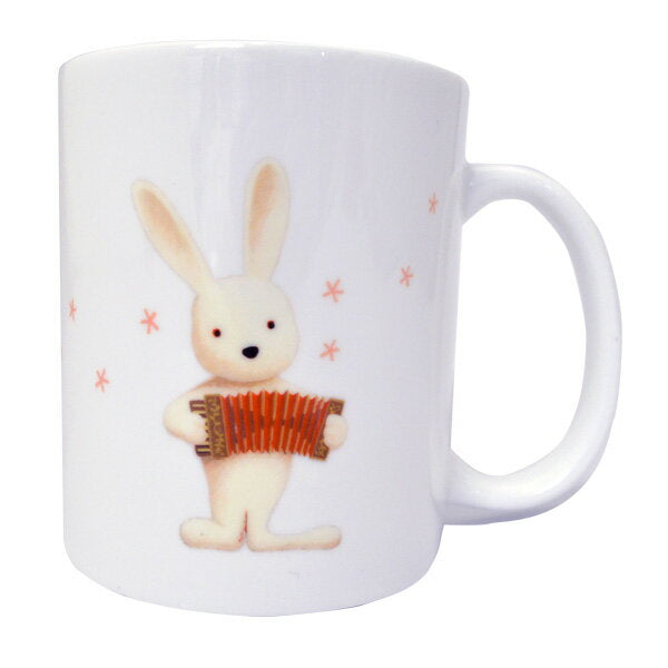 Mug Kazuaki Yamada "Rabbit Accordion" Picture Book Author Animal Musical Instrument
