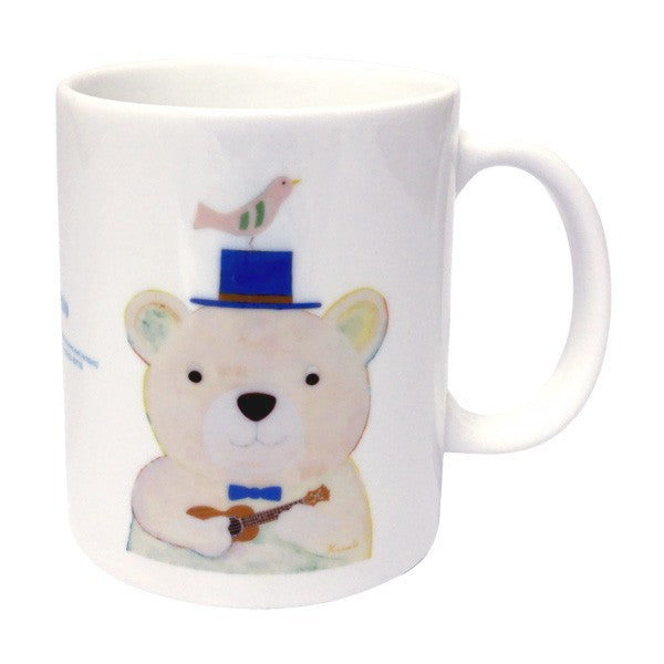 Mug Kazuaki Yamada "My Ukulele" Picture Book Author Animal Musical Instrument Teacup