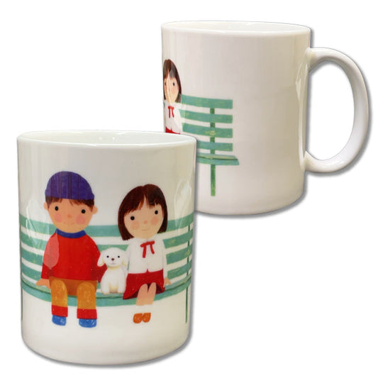 Mug Kazuaki Yamada "On a Snowy Day I'm a Good Friend" Illustration Picture Book Author Animals Musical Instruments Teacup