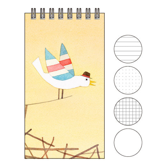 Multi-notebook Kazuaki Yamada Monopo no Su "What can I do for you?" Ruled, dotted, grid, plain, illustration, memo pad