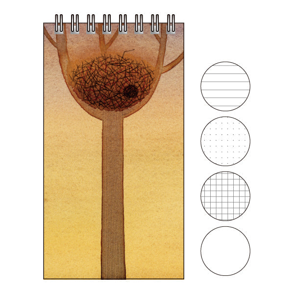 Multi-notebook by Kazuaki Yamada Monopo no Su "Twilight" Lined, dotted, grid, plain, illustration, memo pad