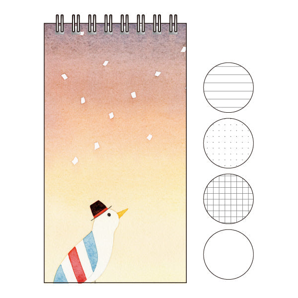 Multi-notebook Kazuaki Yamada Monopo no Su "Waiting for Time" Ruled, dotted, grid, plain, illustration, memo pad