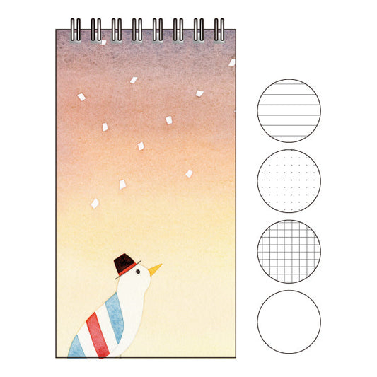 Multi-notebook Kazuaki Yamada Monopo no Su "Waiting for Time" Ruled, dotted, grid, plain, illustration, memo pad