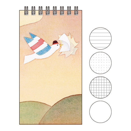 Multi-notebook by Kazuaki Yamada Monopo no Su "The Other Side of Happiness" Lined, dotted, grid, plain, illustration, memo pad