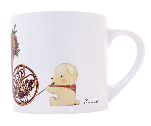 Mug Kazuaki Yamada "Bear Horn" Picture Book Author Animal Musical Instrument