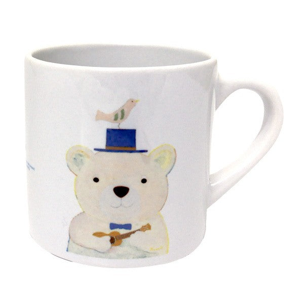 Mug Kazuaki Yamada "My Ukulele" Picture Book Author Animal Musical Instrument Teacup