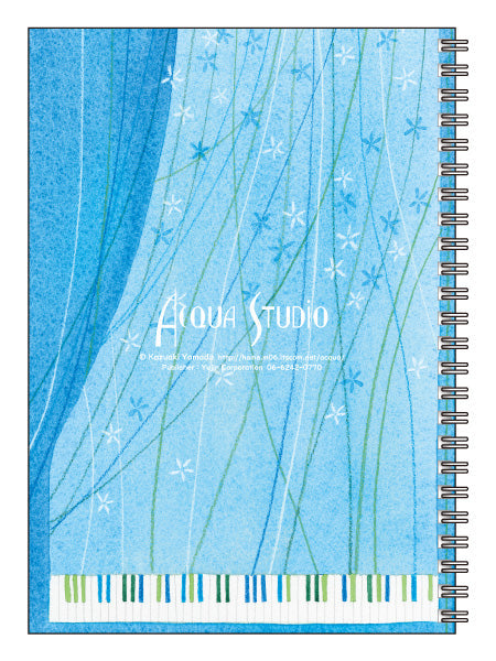 A5 Ring Notebook Kazuaki Yamada "Early Summer Wind" 60 Pages Picture Book Author Animals Musical Instruments Stationery