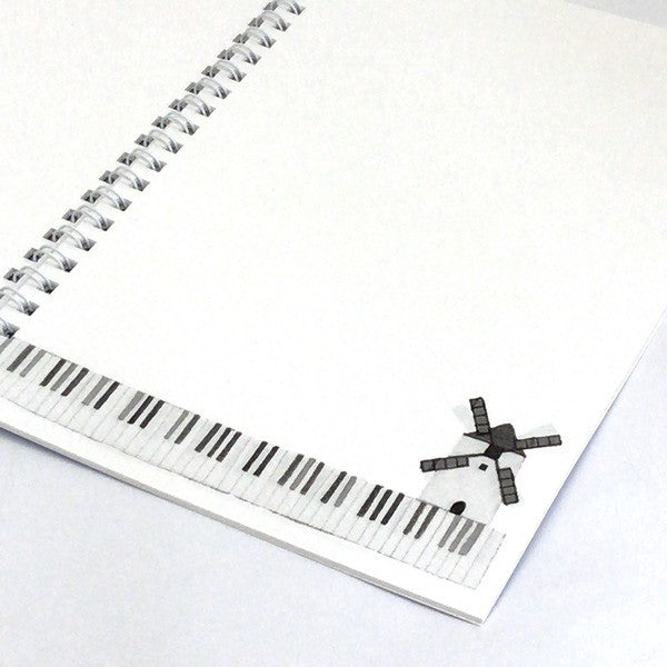 A5 Ring Notebook Kazuaki Yamada "Early Summer Wind" 60 Pages Picture Book Author Animals Musical Instruments Stationery