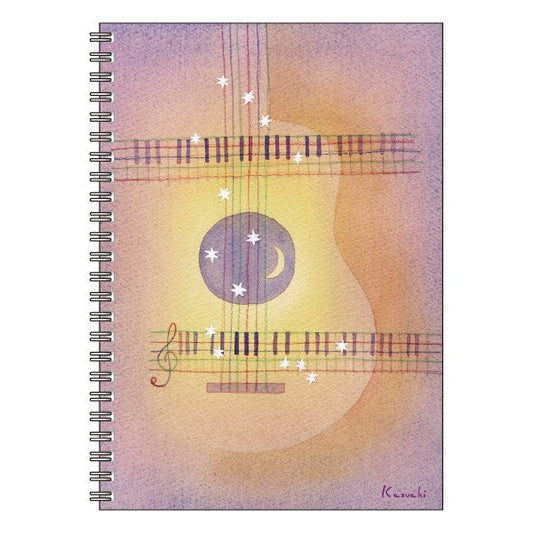 A5 Ring Notebook Kazuaki Yamada "Another Night" 60 Pages Picture Book Author Animals Musical Instruments Stationery