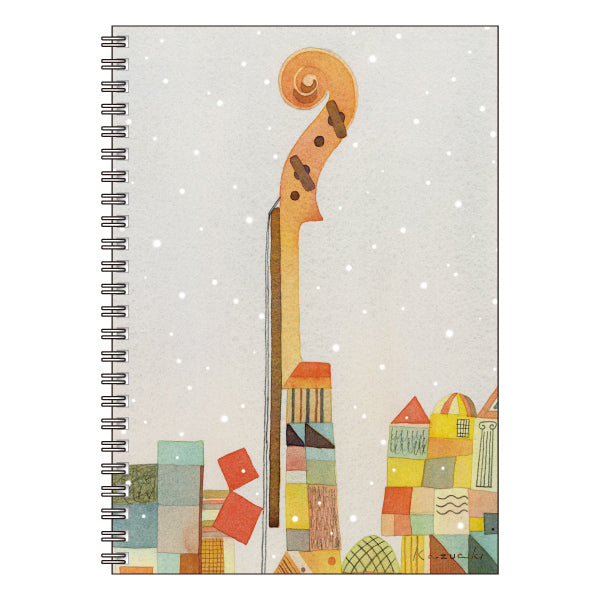 A5 Ring Notebook Kazuaki Yamada "Brussels in December" 60 Pages Picture Book Author Animals Musical Instruments Stationery