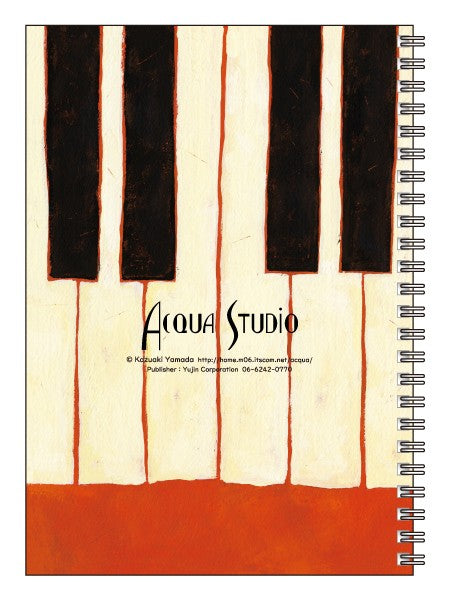 A5 Ring Notebook Kazuaki Yamada "Refrain of Happiness" 60 Pages Picture Book Author Animals Musical Instruments Stationery