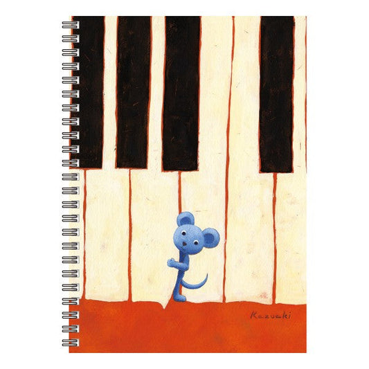 A5 Ring Notebook Kazuaki Yamada "Refrain of Happiness" 60 Pages Picture Book Author Animals Musical Instruments Stationery
