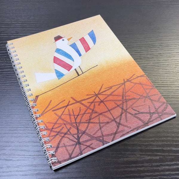 A5 Ring Notebook Kazuaki Yamada Monopo no Su "Move Forward" 60P Illustration Ruled Notepad