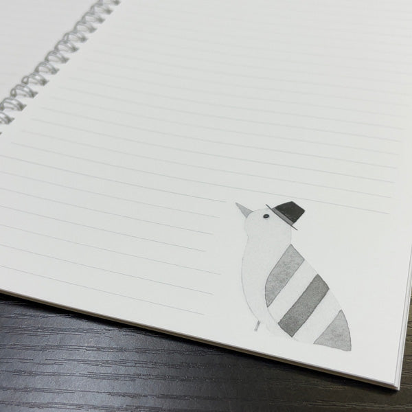 A5 Ring Notebook Kazuaki Yamada Monopo no Su "Waiting for Time" 60 Pages Illustrations Ruled Notepad