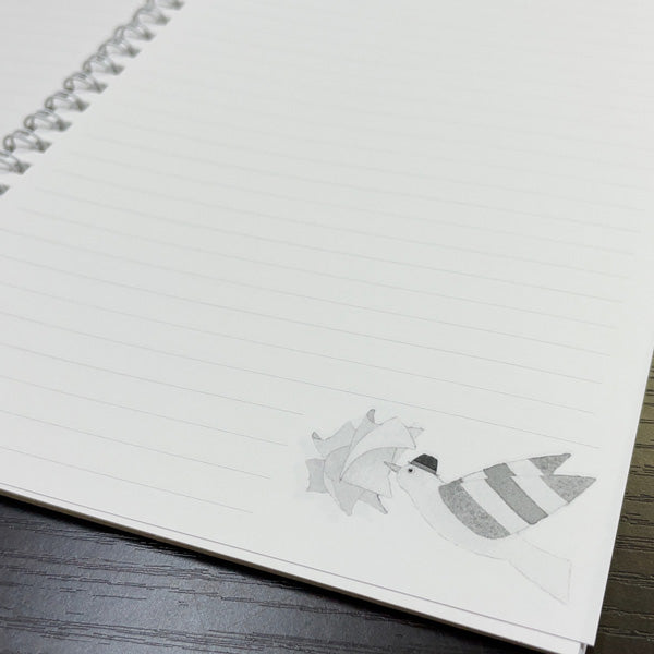 A5 Ring Notebook Kazuaki Yamada Monopo no Su "The Other Side of Happiness" 60 Pages Illustrations Ruled Notepad