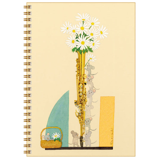 A5 Ring Notebook Kazuaki Yamada "Margaret's Dream" 60P 100P Picture Book Author Animals Musical Instruments Stationery