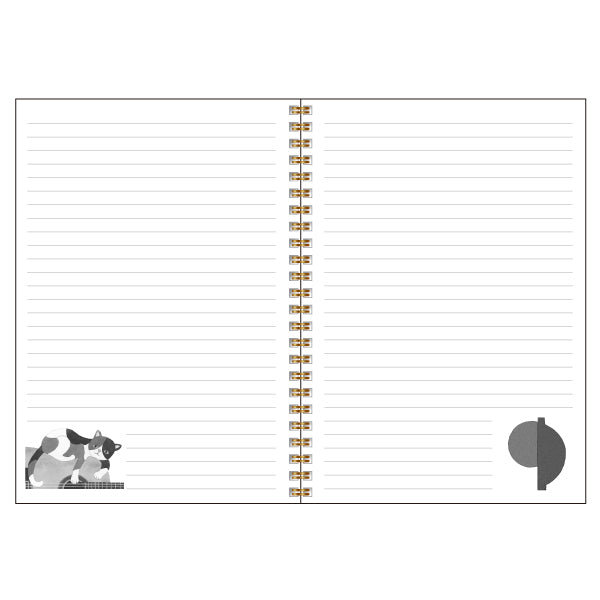A5 Ring Notebook Kazuaki Yamada "NAKED GUITAR" 60P 100P Picture Book Author Animals Musical Instruments Stationery