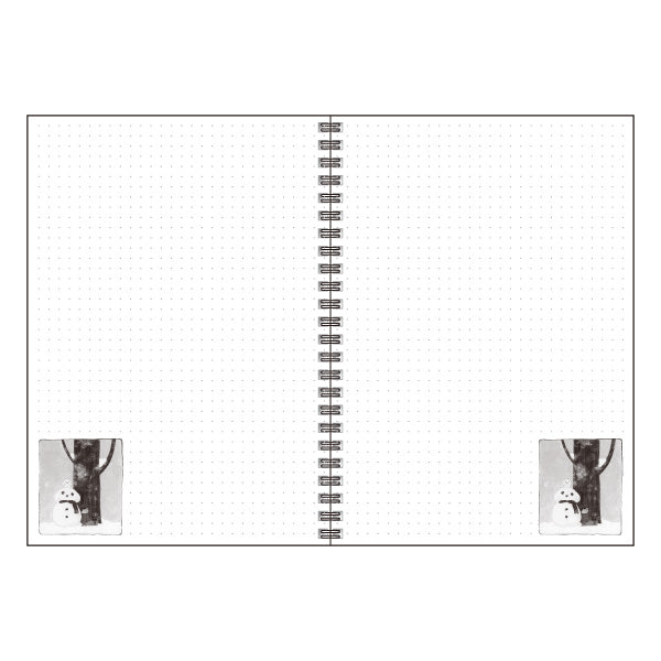 A5 Ring Notebook Kazuaki Yamada "On a Snowy Day I'm a Snowman" 60 Pages Illustrations Picture Book Author Memo Pad Animals Musical Instruments Stationery