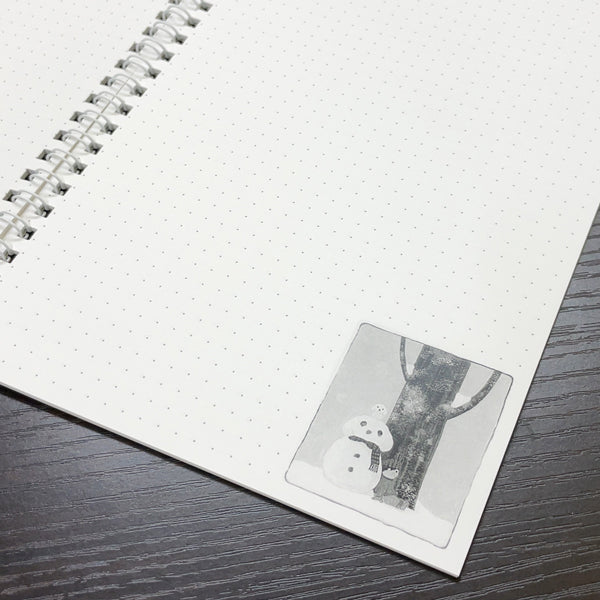 A5 Ring Notebook Kazuaki Yamada "On a Snowy Day I'm a Snowman" 60 Pages Illustrations Picture Book Author Memo Pad Animals Musical Instruments Stationery
