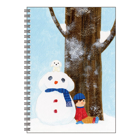 A5 Ring Notebook Kazuaki Yamada "On a Snowy Day I'm a Snowman" 60 Pages Illustrations Picture Book Author Memo Pad Animals Musical Instruments Stationery