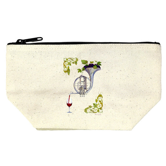 Gusseted pouch by Kazuaki Yamada "Concerto for Wine" Canvas Picture book author Illustration Gift Animal Musical instrument