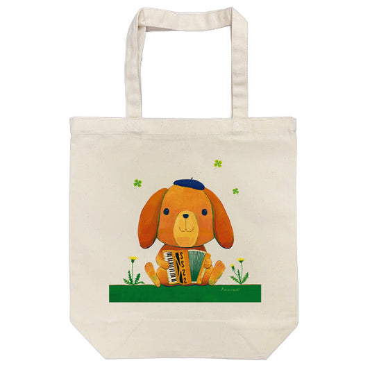 Tote bag Kazuaki Yamada "Lop-kun the droopy-eared rabbit" canvas bag Picture book author Animals Musical instruments