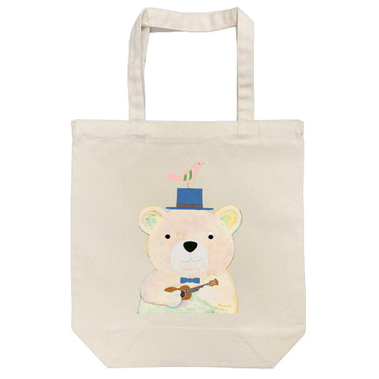Tote bag Kazuaki Yamada "My Ukulele Polar Bear" canvas bag Picture book author Animal Musical instrument
