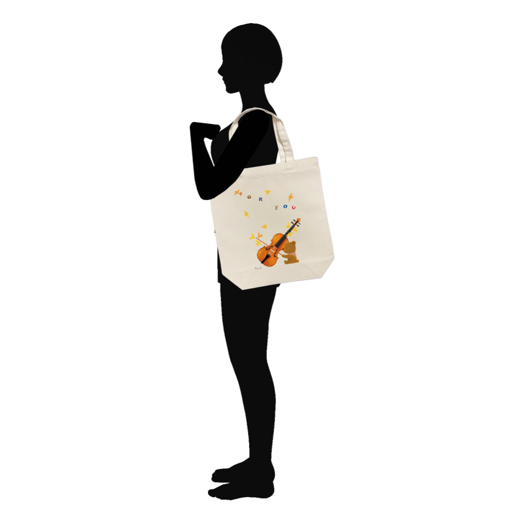 Tote bag Kazuaki Yamada "Longing for the Sky" canvas bag Picture book author Animals Musical instruments
