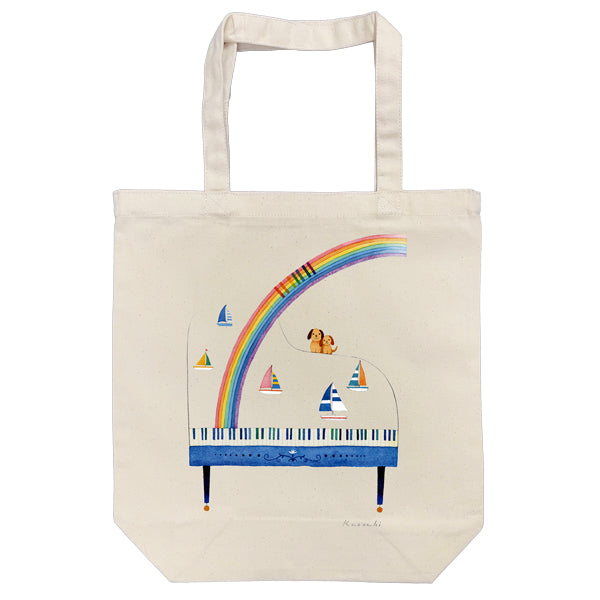 Tote bag Kazuaki Yamada "Summer for two" canvas bag Picture book author Animals Musical instruments