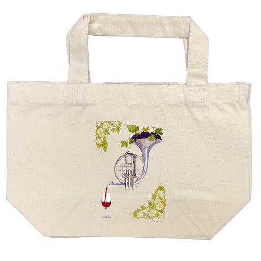Lunch Tote Kazuaki Yamada "Concerto for Wine" Canvas Bag Picture Book Author Illustration Gift Animal Musical Instrument