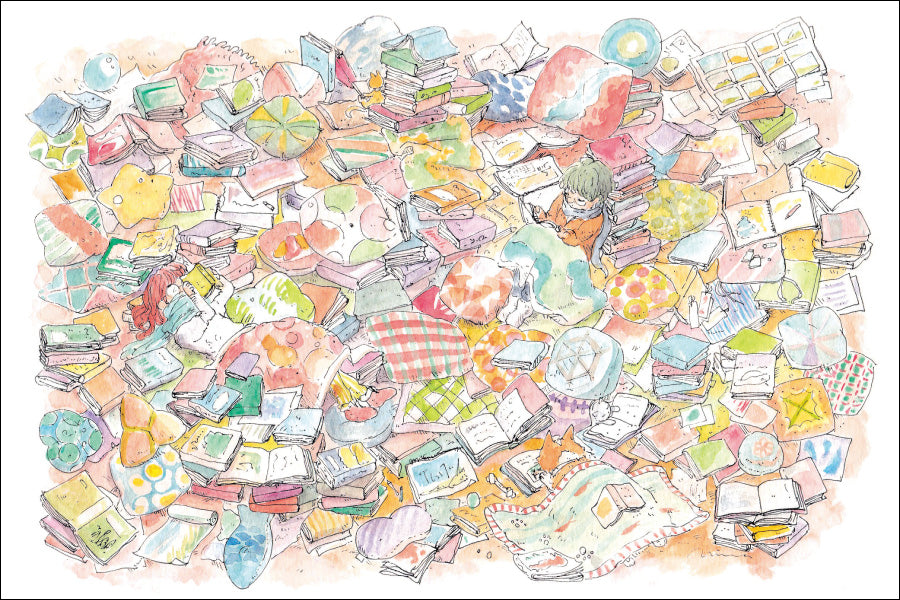 ポストカード かわいみな「ひきこもり」100×150mm イラストレーター 郵便はがき