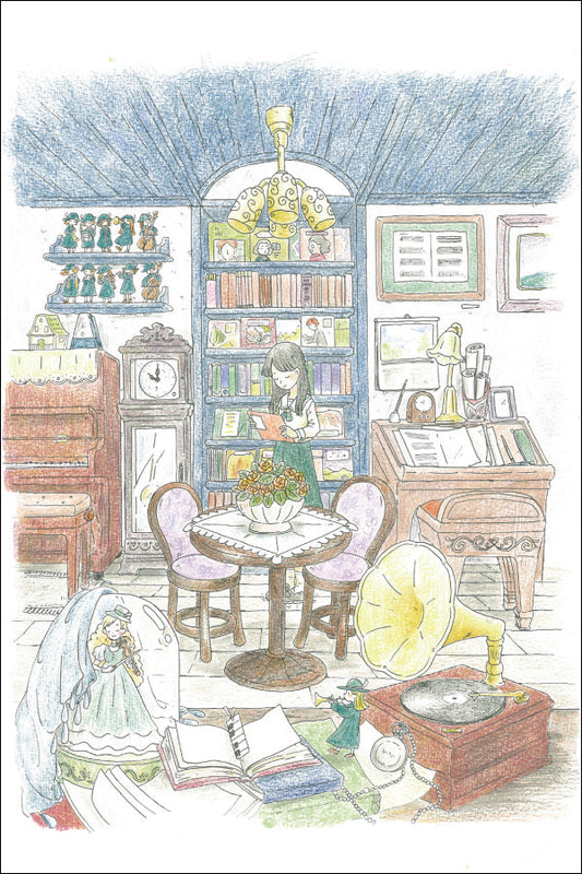 Postcard Mina Kawai "Musician's Room" 100 x 150 mm Postcard Illustrator