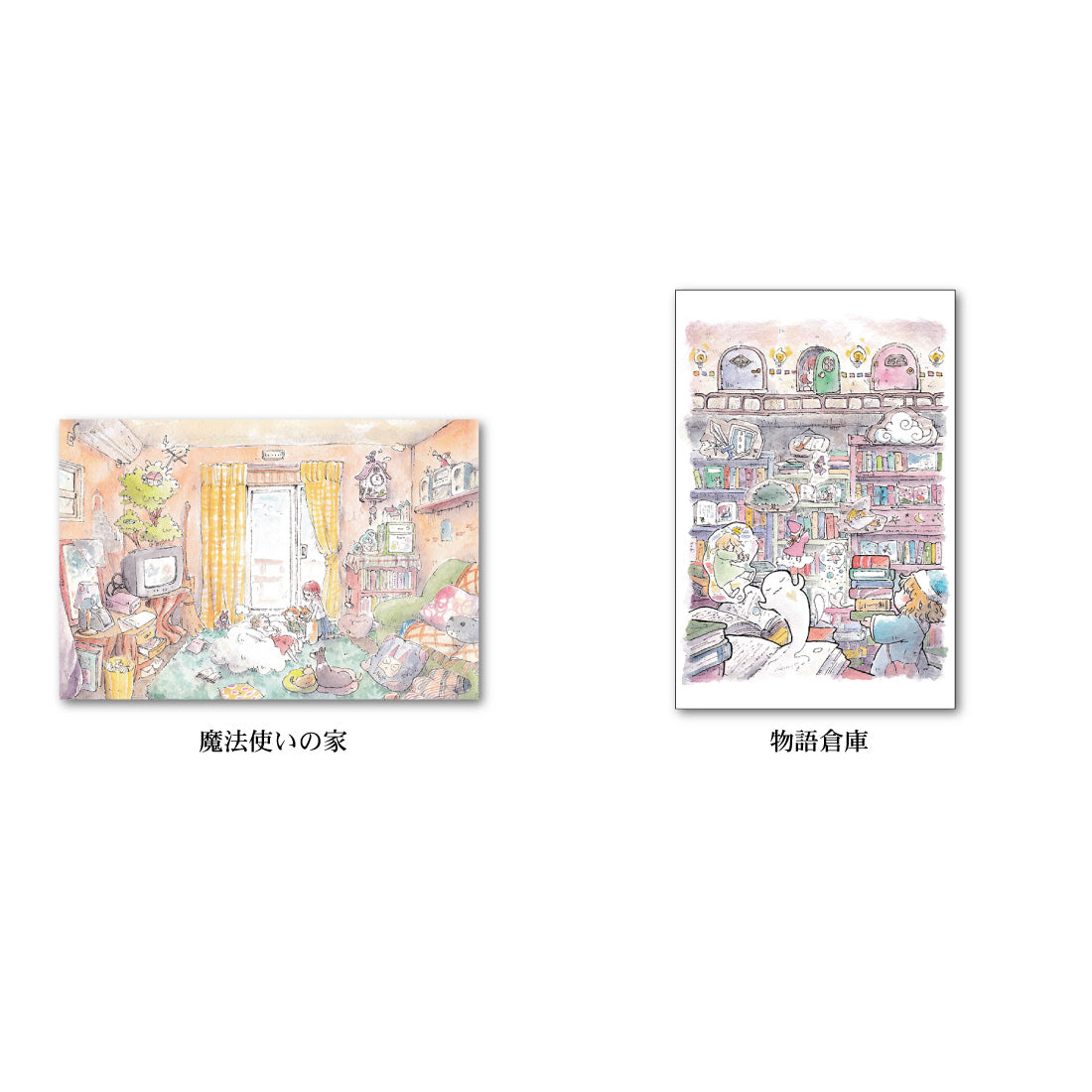 ポストカード6枚セット1 かわいみな 100×150mm イラストレーター 郵便はがき メッセージカード