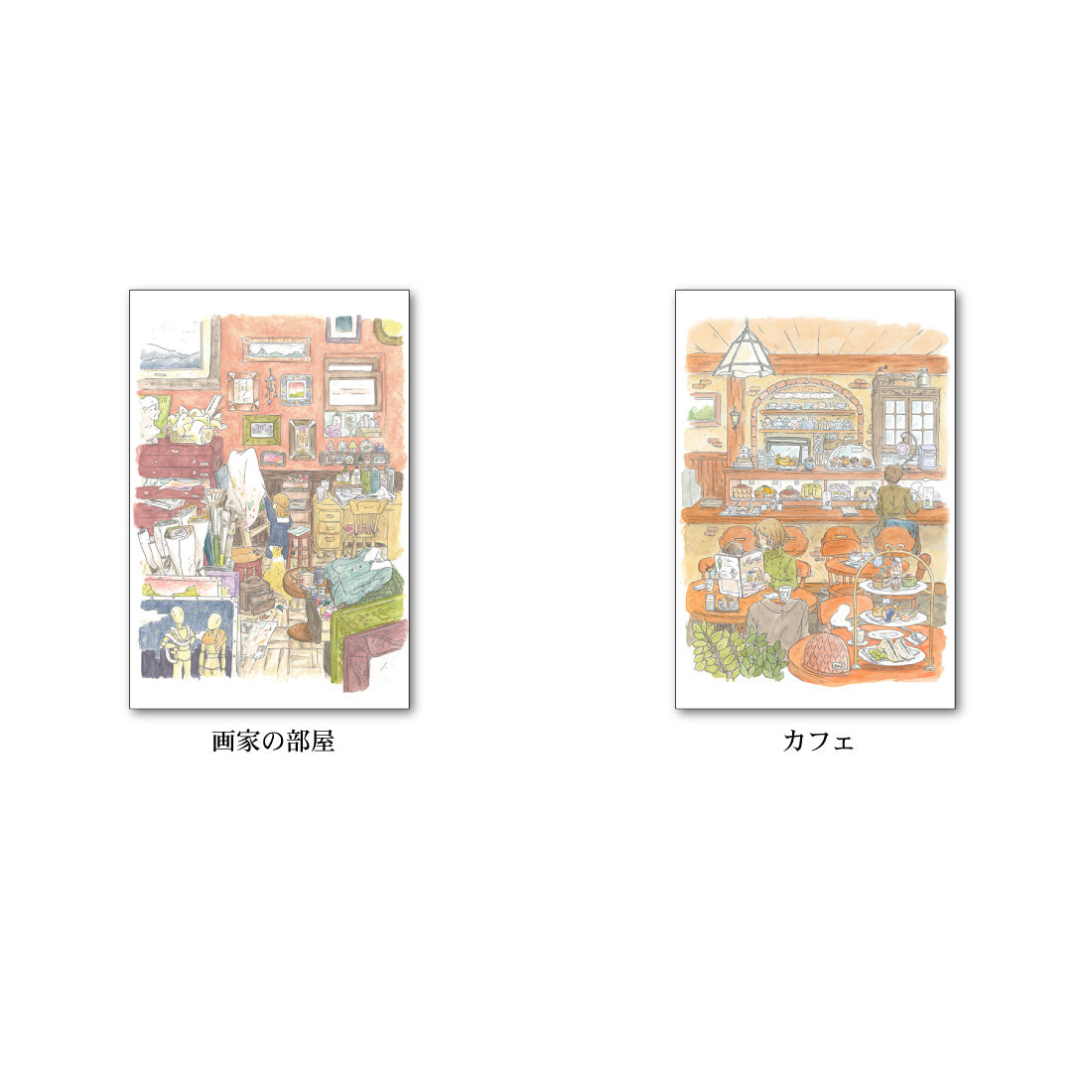 ポストカード6枚セット5 かわいみな 100×150mm イラストレーター 郵便はがき メッセージカード