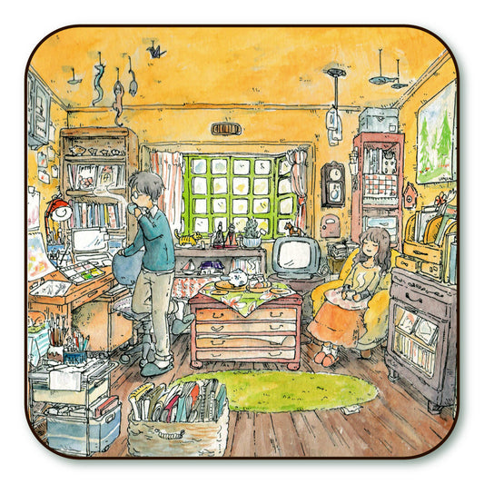Coaster Mina Kawai "Snack Break" 90 x 90 mm Square Kitchen Supplies