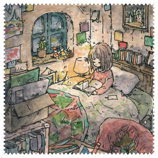 Cleaning cloth Mina Kawai "Night Reading" glasses cleaning cloth Lens cleaner Glasses accessories