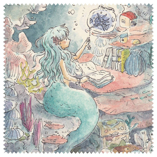 Cleaning cloth Mina Kawai "Reading under the sea" glasses cloth Lens cleaner Glasses accessories