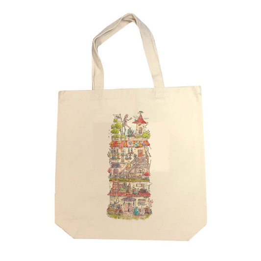 Tote bag: Mina Kawai "Magical Share House" handbag, canvas