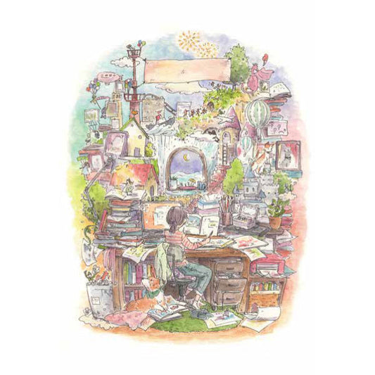 ランチトート かわいみな「卓上旅行」手さげバッグ 帆布