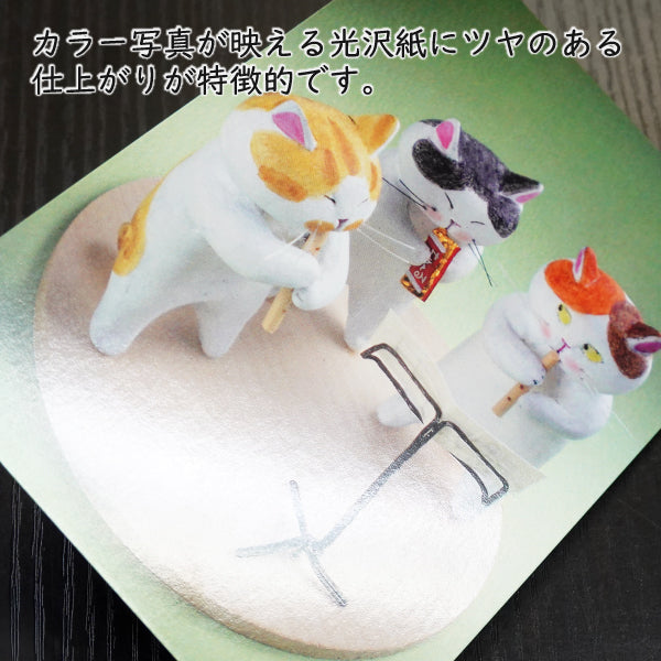 ポストカード 高橋理佐/猫粘土作家「ピューるピューる」105×150mm 動物 カラー写真