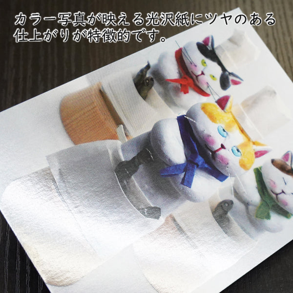 ポストカード 高橋理佐/猫粘土作家「二(ツ)星シェフ」105×150mm 動物 カラー写真